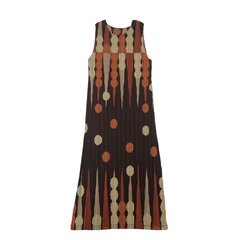 極美品】PLEATS PLEASE プリーツ宝石柄ノースリーブワンピース