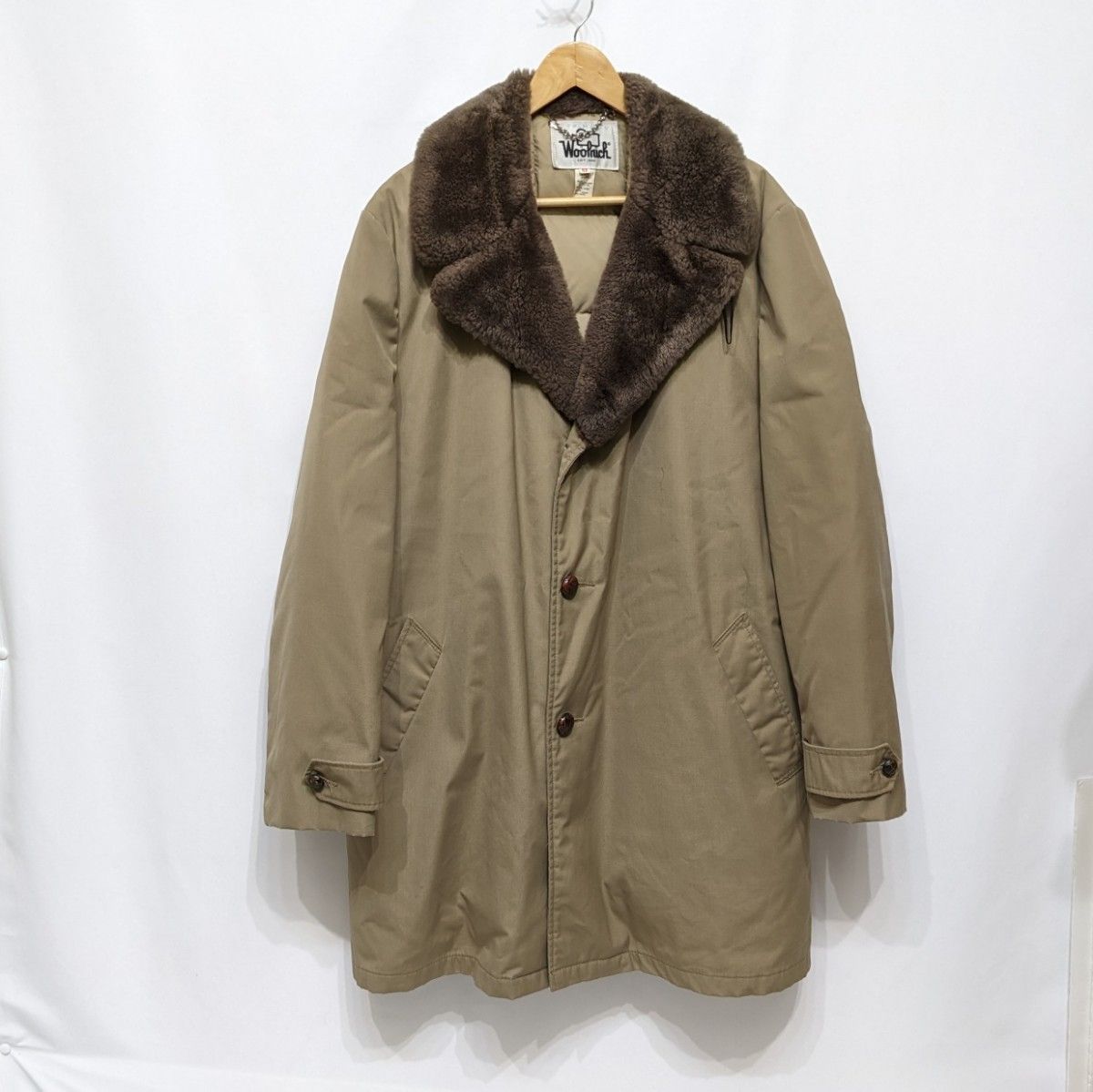 ゆき丈89センチです70s woolrich ウールリッチ　ダウンジャケット　ベージュ