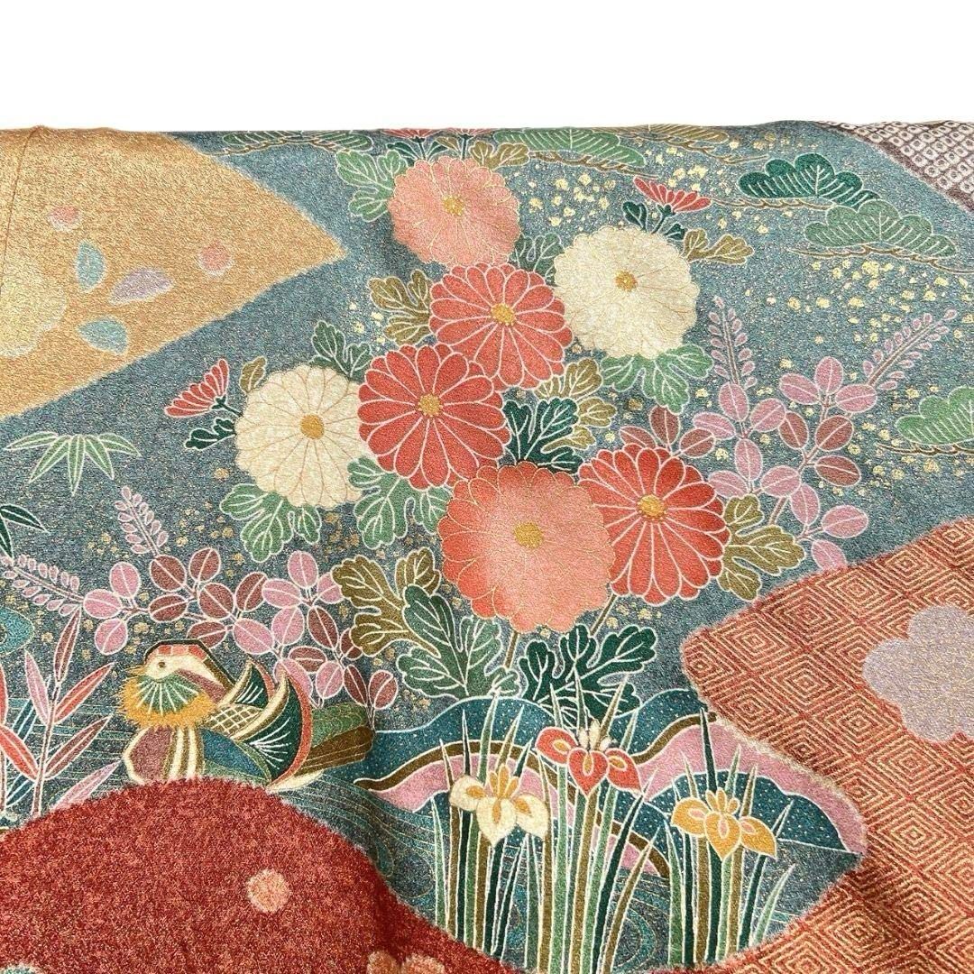 訪問着 金彩 霞取り 牡丹 菊花 梅花 鹿の子 松竹梅 着物 083a p - メルカリ