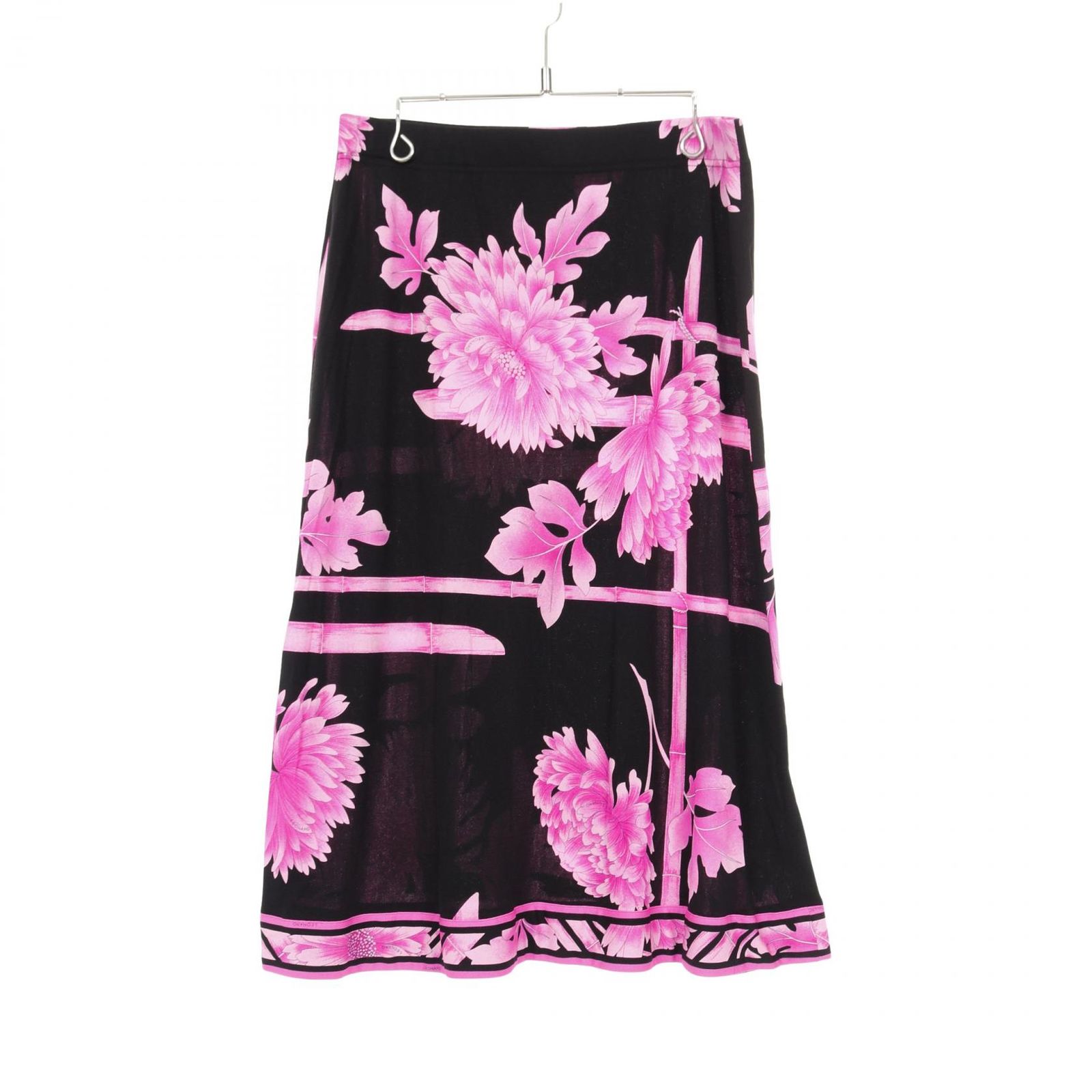 レオナール　花柄ロングスリーブドレス　シルク レオナール 花柄ロングスリーブドレス シルク レオナール 花柄ロング