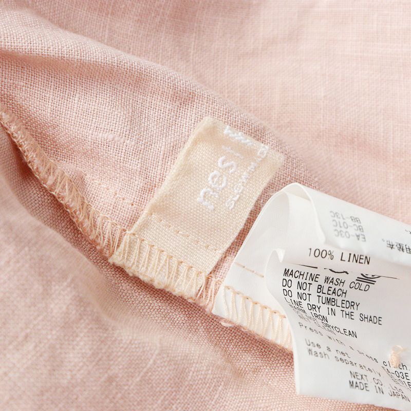 美品 2024SS ネストローブ nest Robe リネン天然染めビッグシャツ 