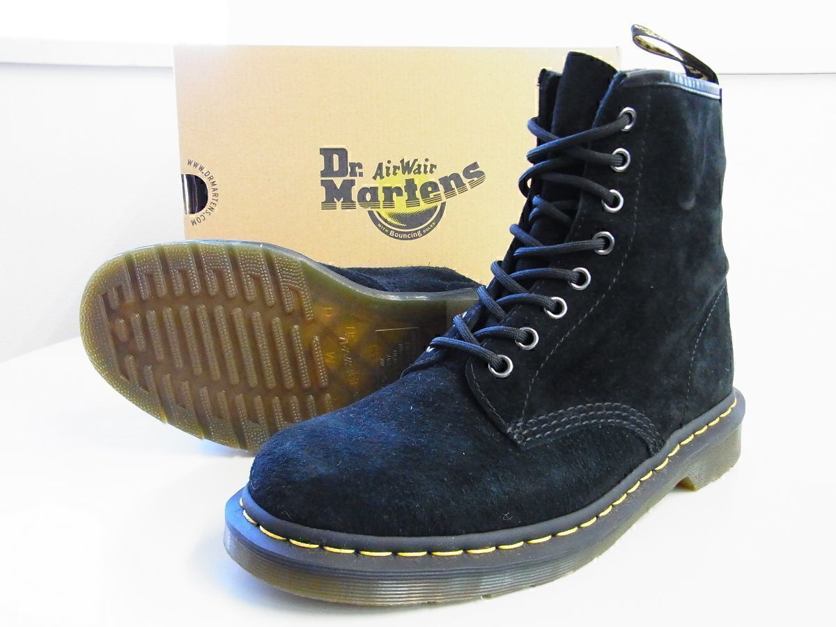 正規 Dr. Martens ドクターマーチン 8EYE BOOT 8ホールショートブーツメンズ 26cm UK7 21466001 ブラック黒 本物保証 バックスキン