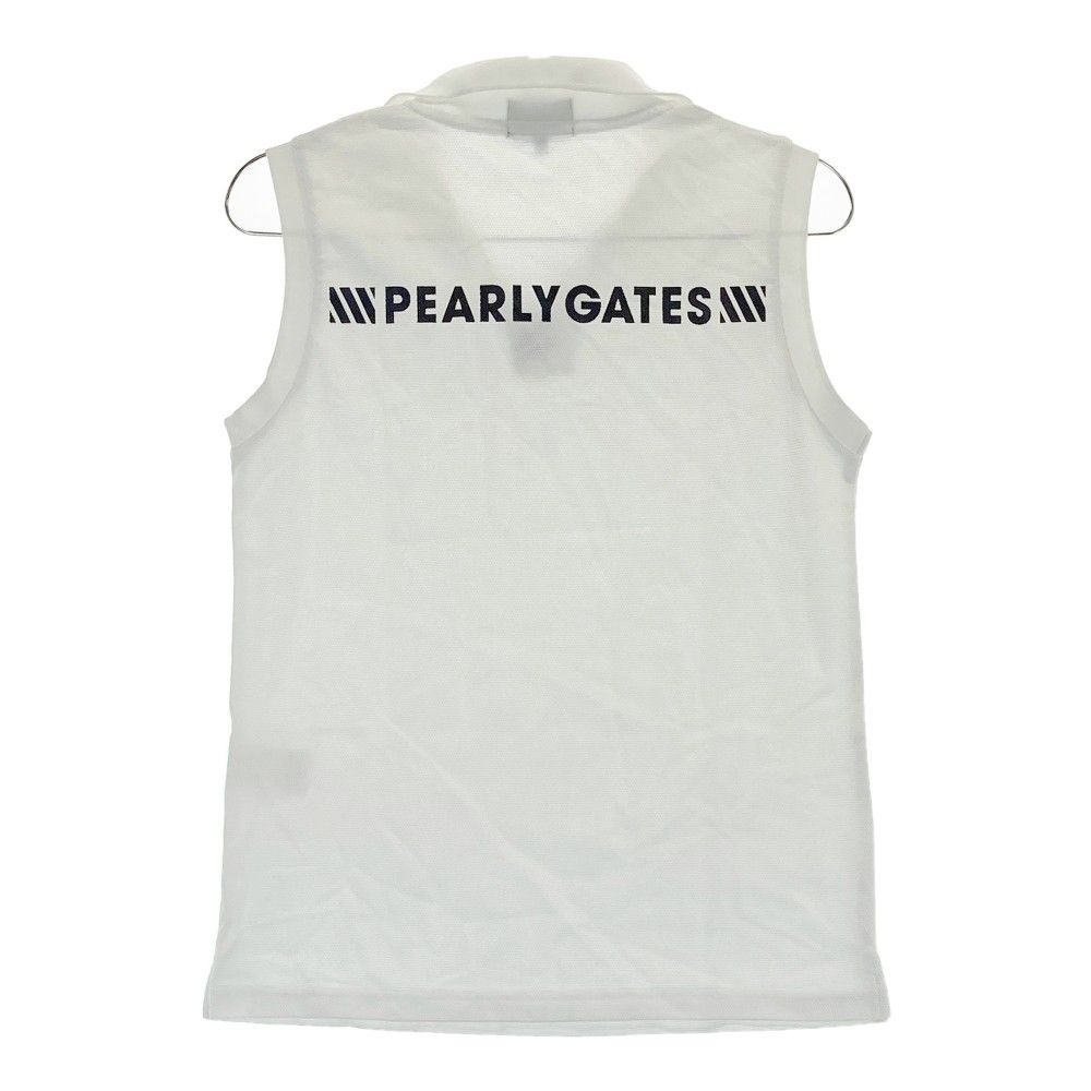 サイズ：0 PEARLY GATES パーリーゲイツ  ノースリーブポロシャツ  ホワイト系 [240101454118] ゴルフウェア レディース ストスト サイズ：0 PEARLY GATES パーリーゲイツ ノースリーブポロシャツ