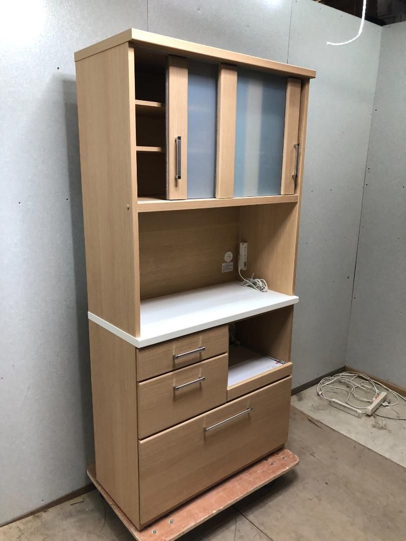 ニトリ 食器棚 RIPE-90KBS キッチン・レンジボード ニトリ 食器棚 RIPE