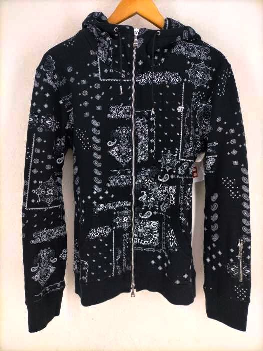 ️ラブレス ペイズリー柄 ロングジップアップパーカー バンダナ 総柄 LOVELESS(ラブレス)／バンダナ柄 Wジップ パーカー ペイズリー 2