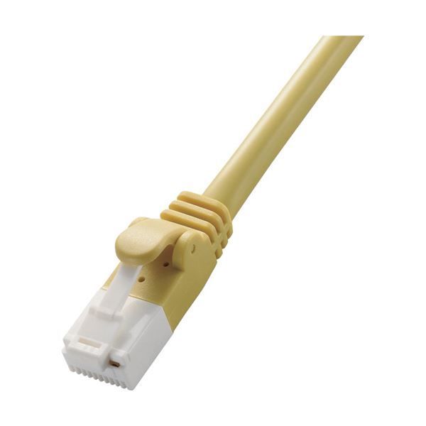 (まとめ) エレコム Cat6対応ツメ折れ防止LANケーブル イエロー 2m LD-GPT／Y2／RS 1本  