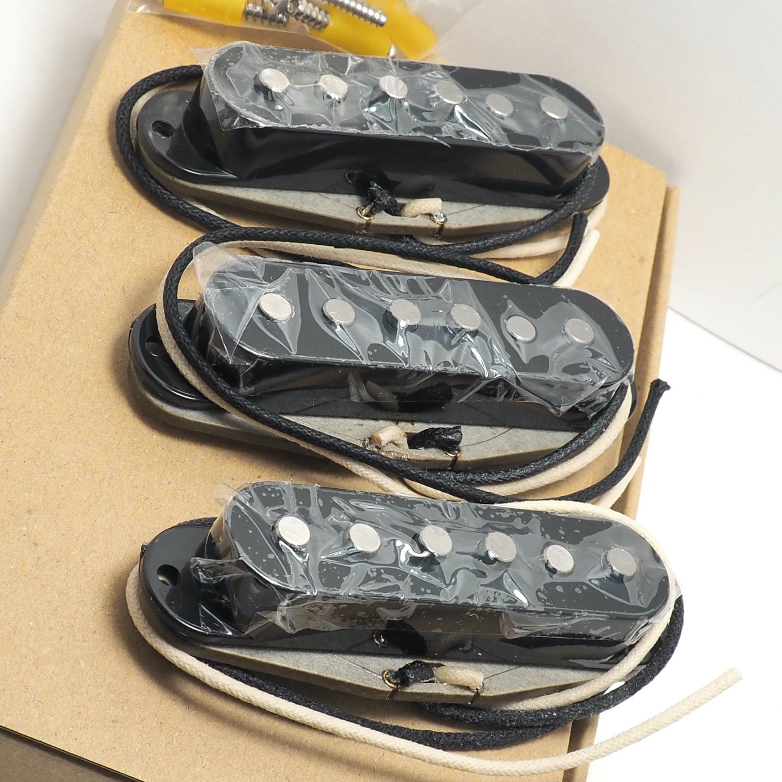 手巻き アルニコ3 フルセット 50 50 52mm幅 ファイバーボビン クロスワイヤー プレーンエナメルワイヤ シングルコイルピックアップ