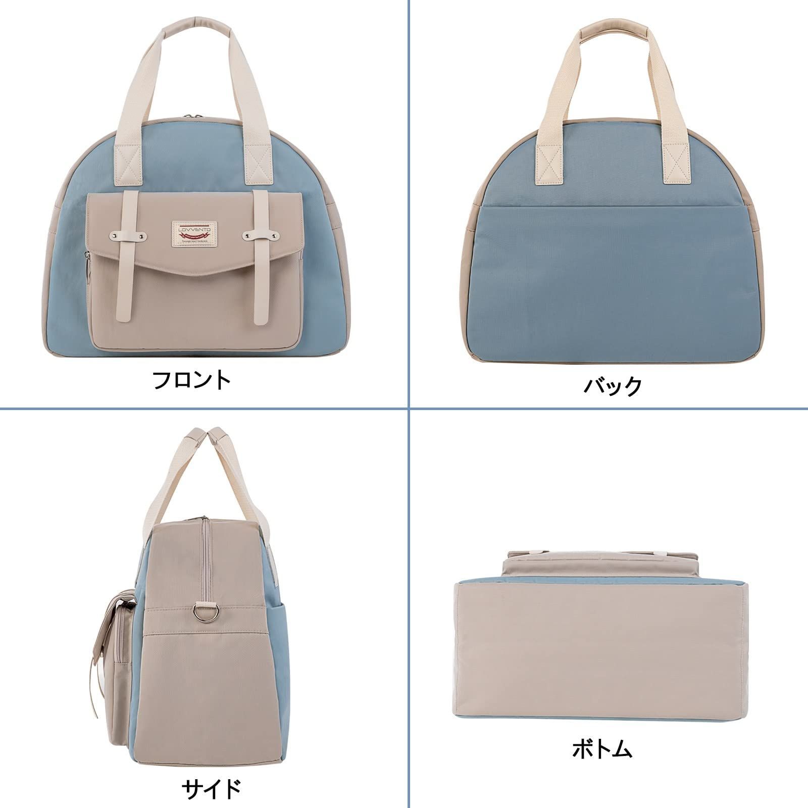 LOVVENTO ボストンバッグ レディース 可愛い マカロン色 3way 手提げ ...