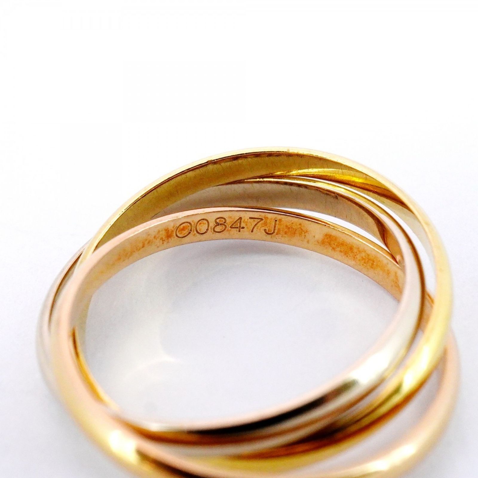 カルティエ Cartier カルティエ リング トリニティ 18KYG イエローゴールド 18KWG ホワイトゴールド 18KPG ピンクゴールド ＃51レディース FORTGASGNV_COM_BR