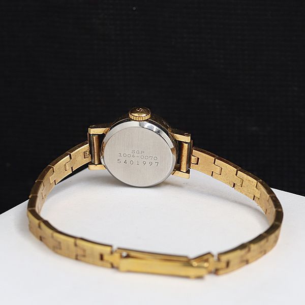 セイコー 手巻き時計 ゴールド ホワイト文字盤