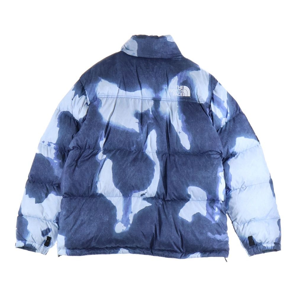 SUPREME シュプリーム 21AW ×The North Face Bleached Denim Print Nuptse Jacket ザノースフェイス ブリーチド デニムプリント ヌプシ ダウンジャケット インディゴ ND521001