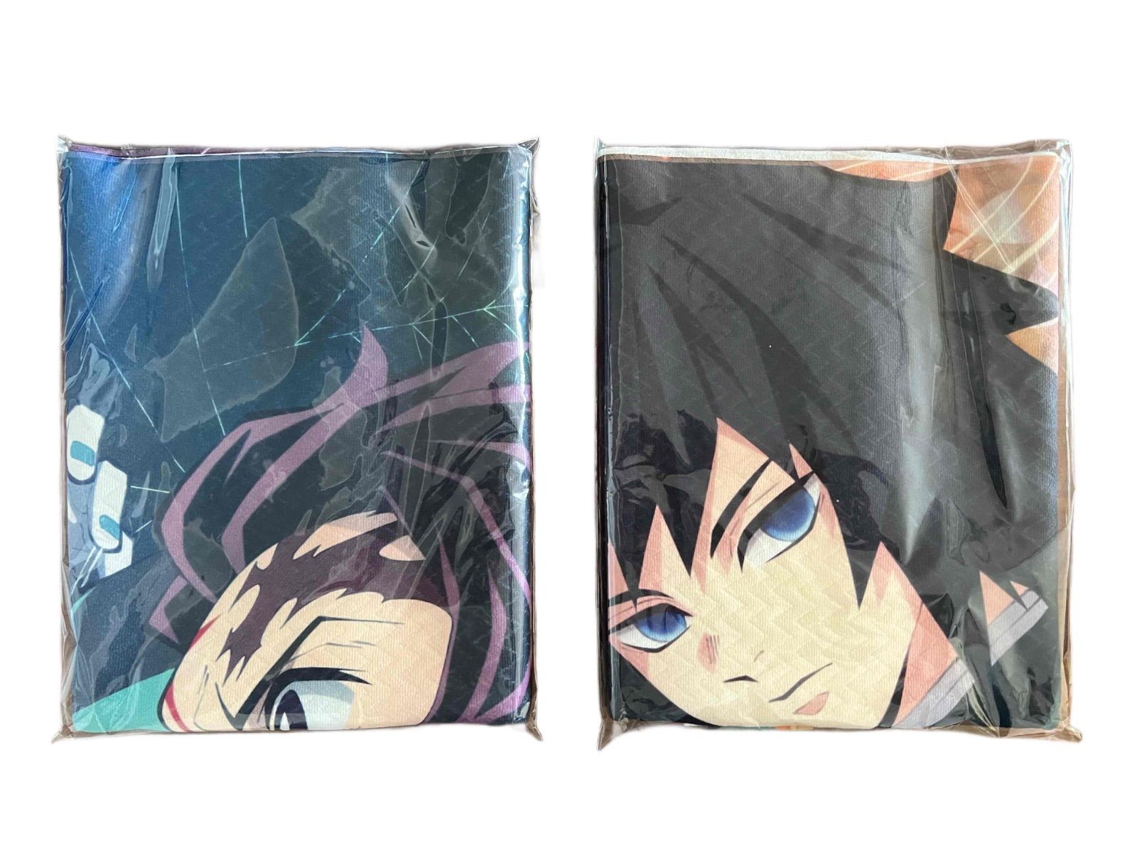鬼滅の刃 ポートレイトバスタオル 2種セット 炭治郎 vs 累 義勇 ＆ しのぶ サイズ タテ約600mm×ヨコ約1200mm