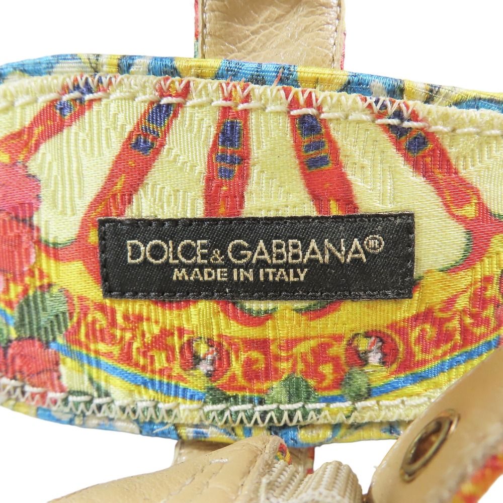 未使用 DOLCE&GABBANA ドルチェ＆ガッバーナ 花柄 サンダル