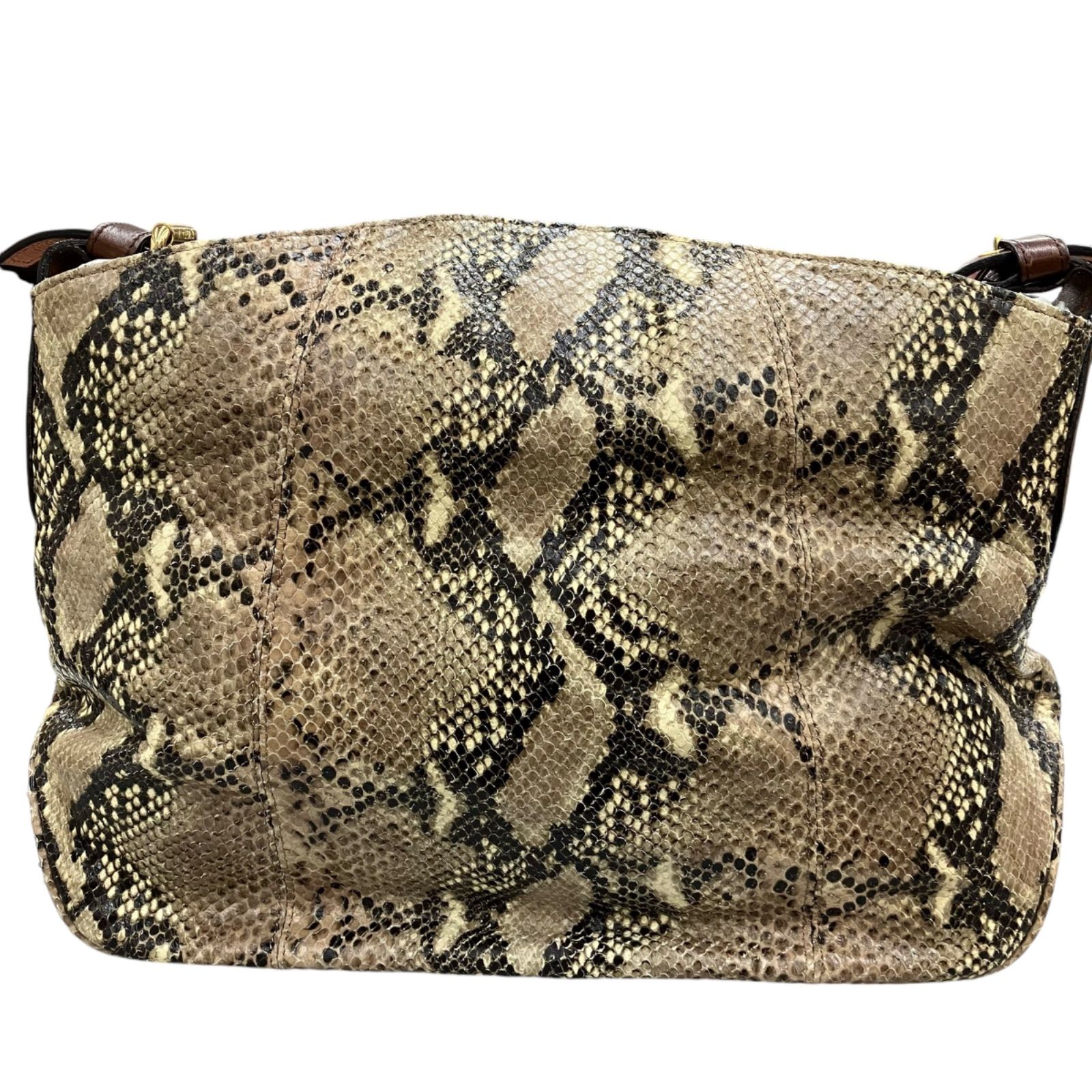 186000 ADMJ リアルパイソンベージュ トートバッグ - メルカリ 