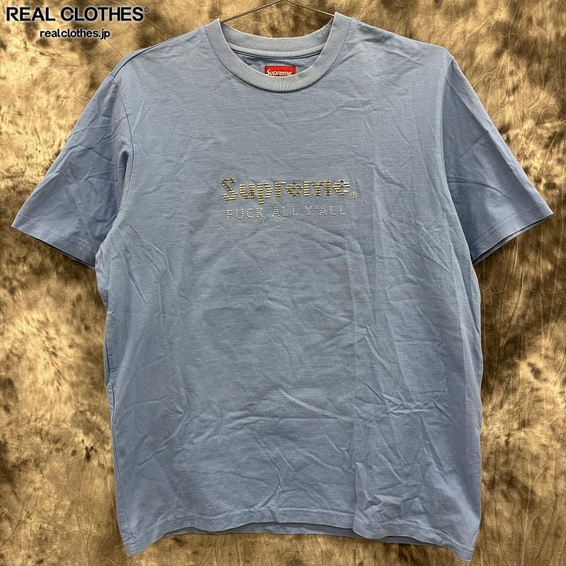 Supreme/シュプリーム【19SS】Gold Bars Tee/ゴールド バーズ 半袖Tシャツ/ブルー/L