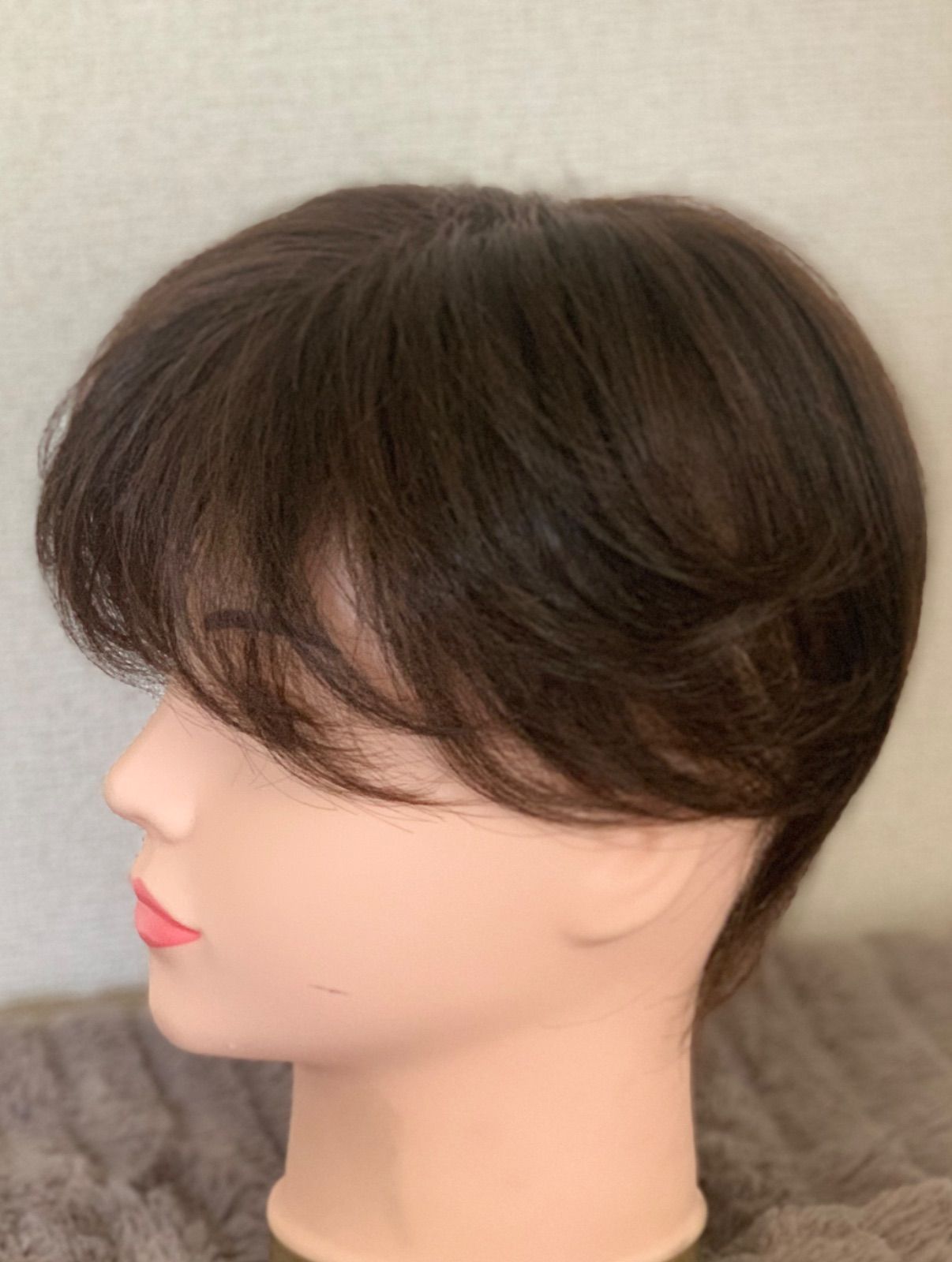 新品】耐熱性形状記憶毛 人毛ミックス 左分けウィッグ | monsterdog.com.br