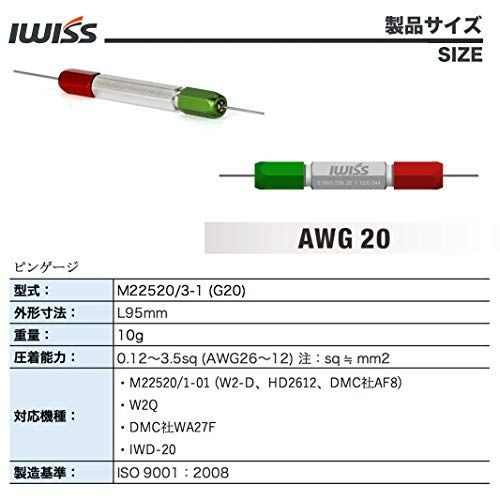 HD-2612 アイウィスIWISS コンタクトピン用 4インデント 圧着工具 MIL