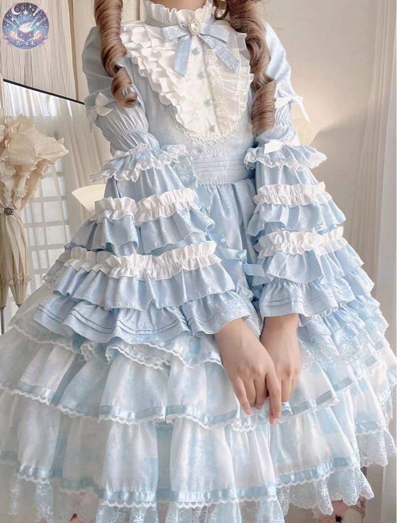 Moonロリィタワンピース サックス