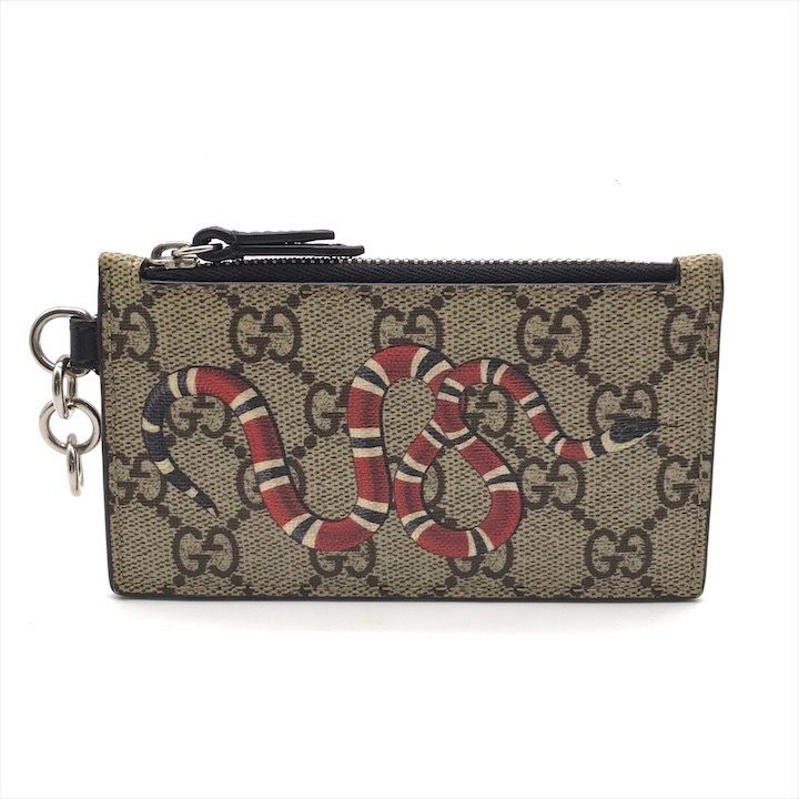 良品 GUCCI グッチ GGスプリーム シェリーライン スネーク
