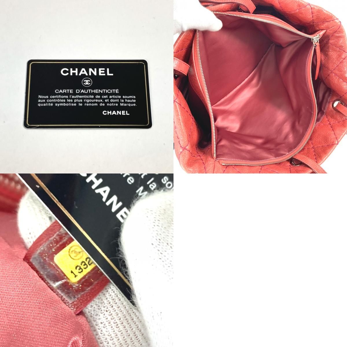 CHANEL キャビアスキン オンザロード ハンドバッグ 極美品 CHANEL シャネル オンザロード ハンドバッグ マトラッセ