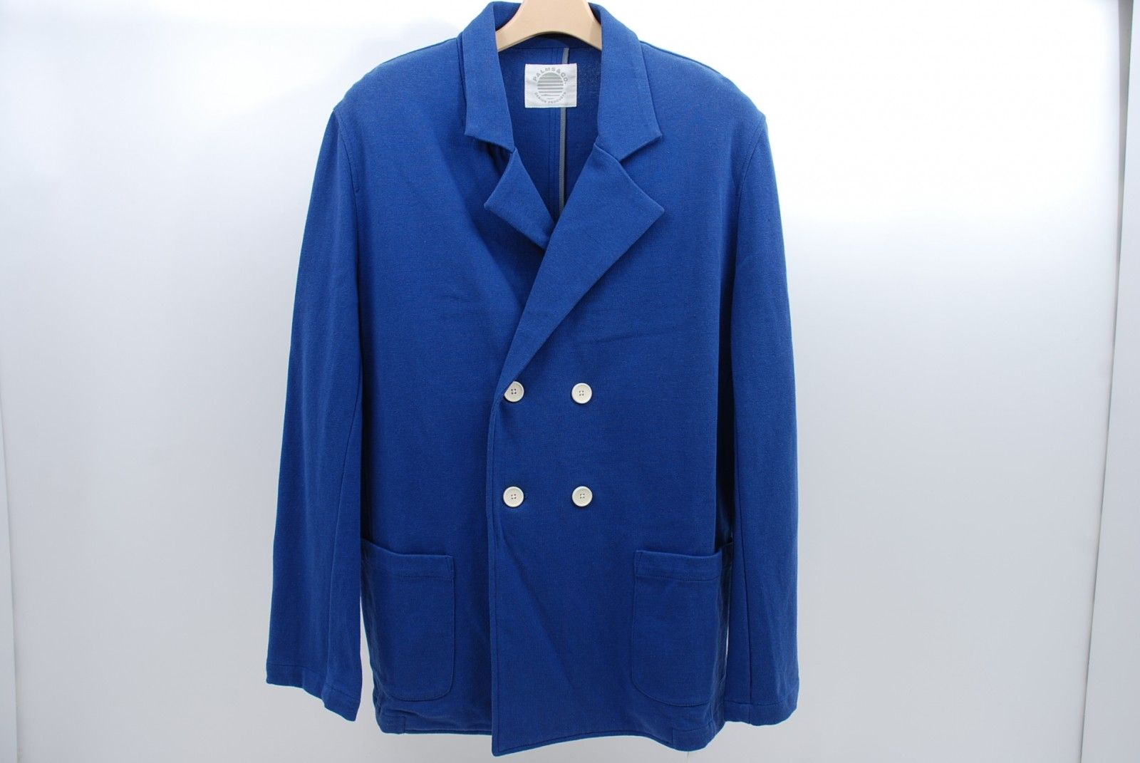 未使用品 メンズ パームス＆コー Palms＆co. ジャケット L 青 ブルー 長袖 4ボタンダブル