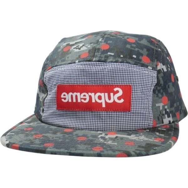 Size フリー SUPREME シュプリーム ×COMME des GARCONS 13SS Camp Cap Navy Camo キャンプキャップ 紺 品-良い 20827001