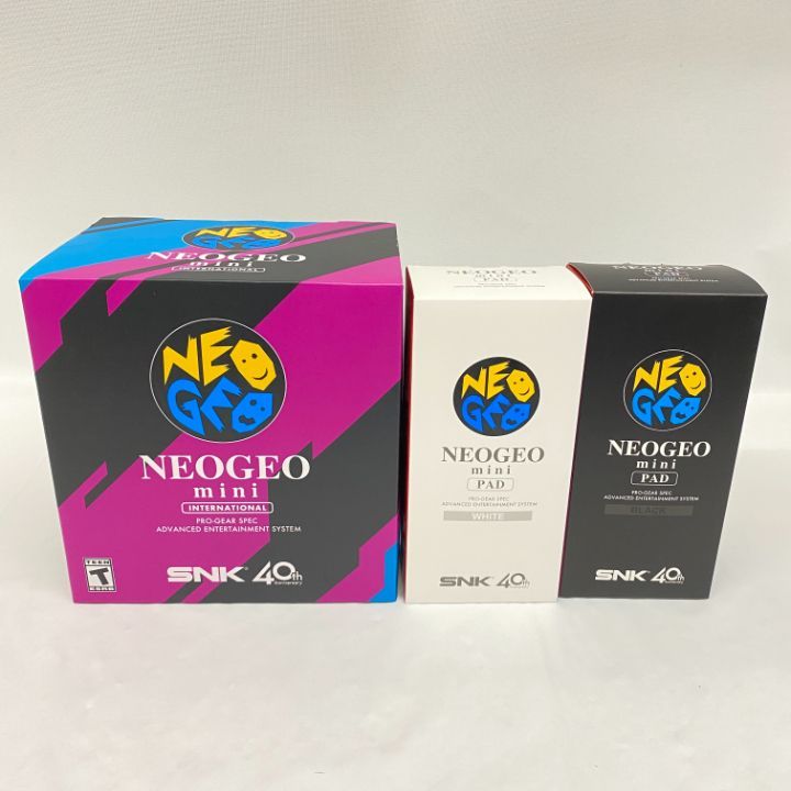 東店24-1408-2506 店舗併売 ネオジオミニ インターナショナル コントロールパッド 2個 ブラック ホワイト 動作 済み