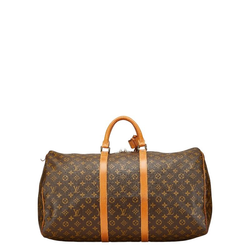 ルイ ヴィトン モノグラム キーポル55 ボストンバッグ トラベルバッグ M41424 ブラウン PVC レザー レディース LOUIS VUITTON 1-0234508