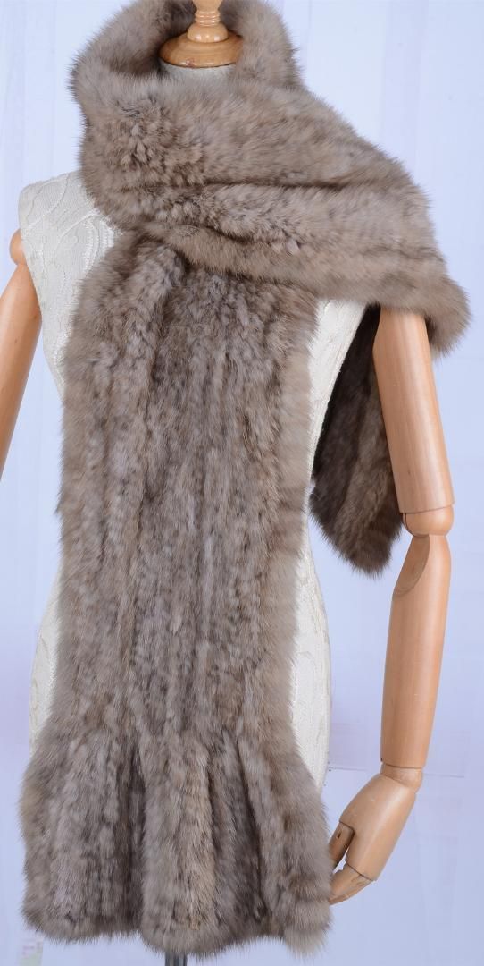 新品毛皮の王様と呼ばれる長1.70mのセーブルロングマフラー幅20リアル  