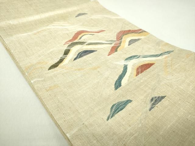 専用帯2454 ●染織の名門 しょうざん謹製 高級 正絹 生紬 夏帯 袋帯 専用帯2454 ○染織の名門 しょうざん謹製 高級 正絹 生紬 夏帯