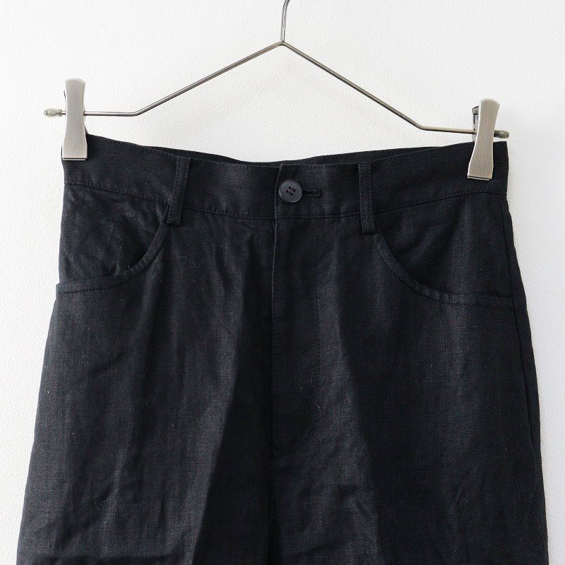 2024SS プラージュ plage Linen Wide Pants リネン ワイドパンツ/ブラック ボトムス フレア スラックス ゆったり カジュアルパンツ パンツ