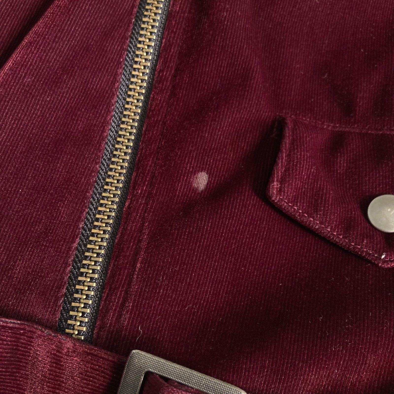 JACKROSE コーデュロイ ダブルライダースジャケット ワインレッド