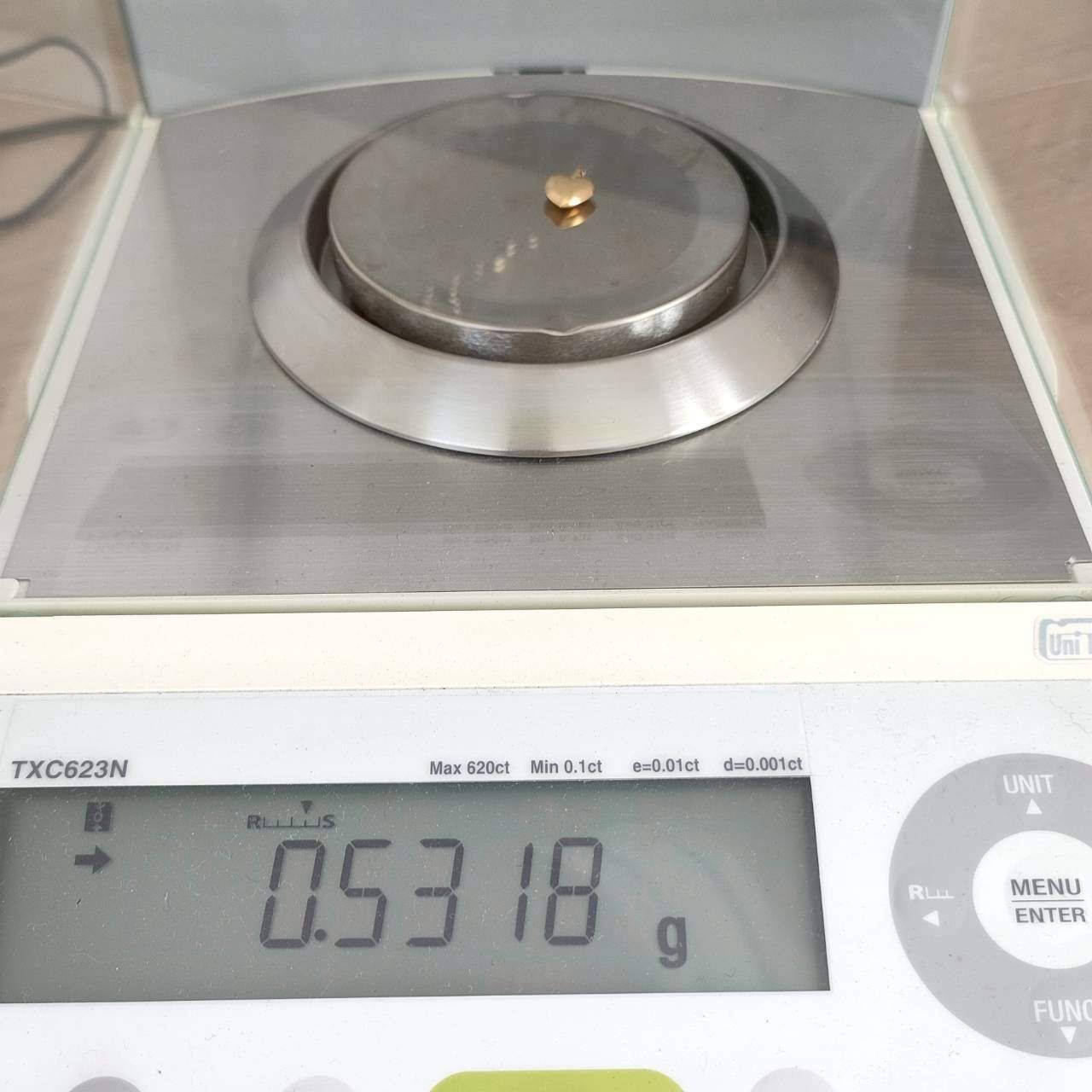 18金 K18 レディース 中空 ハート ネックレストップ 配送 0.53g C754