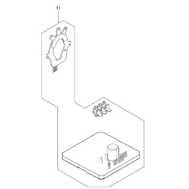 マキタ makita 40Vmax 充電式ドライバドリル DF002GZ 用 コントローラ 620E42-4 修理 補給 パーツ 部品 建築 建設 電設 電工 電気 工事