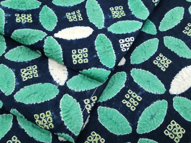 平和屋着物●上質な小紋 絞り 七宝文 正絹 ♥ CAAY9482th