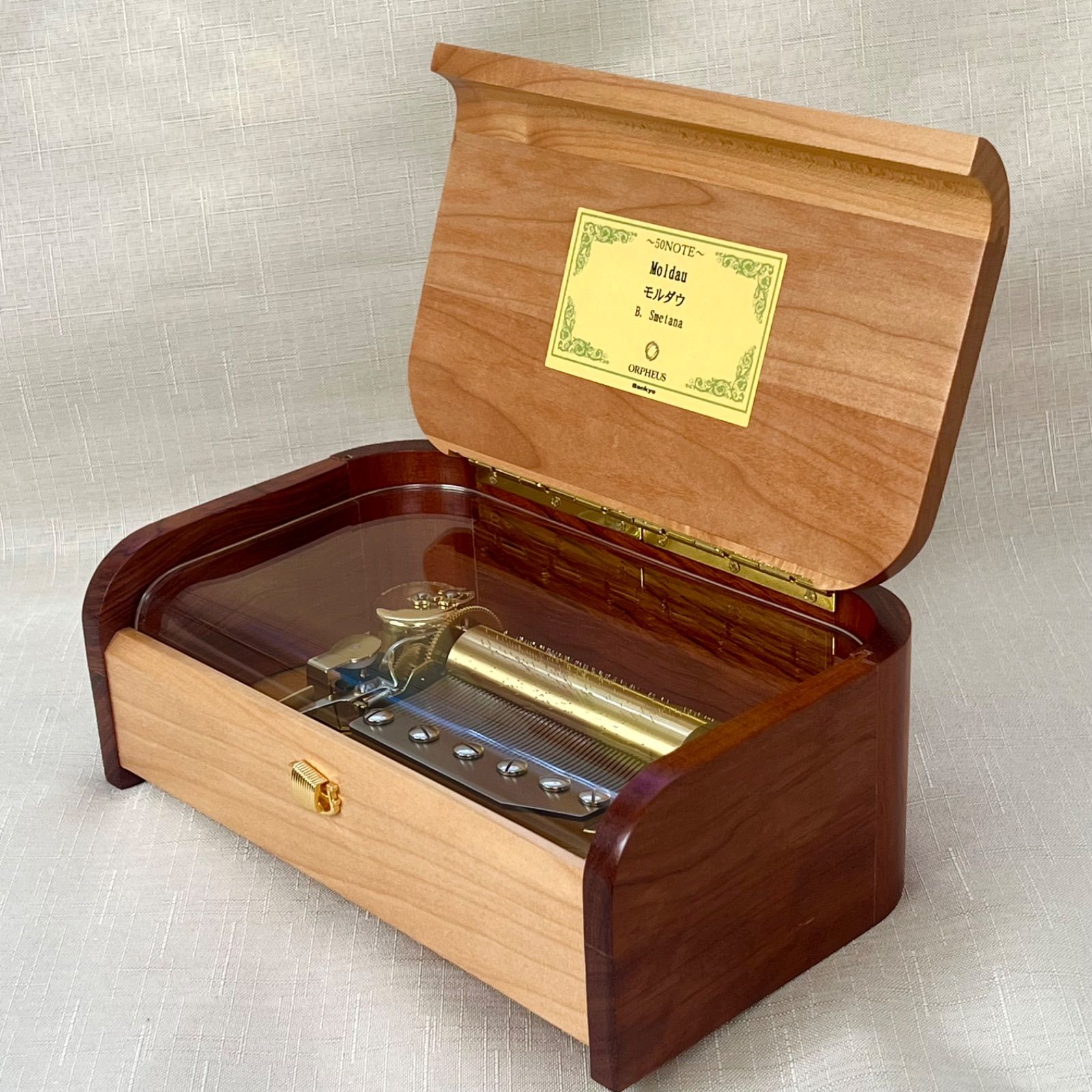 即納】 オルゴール 50弁オルゴール 木製オルゴール EX-284-G