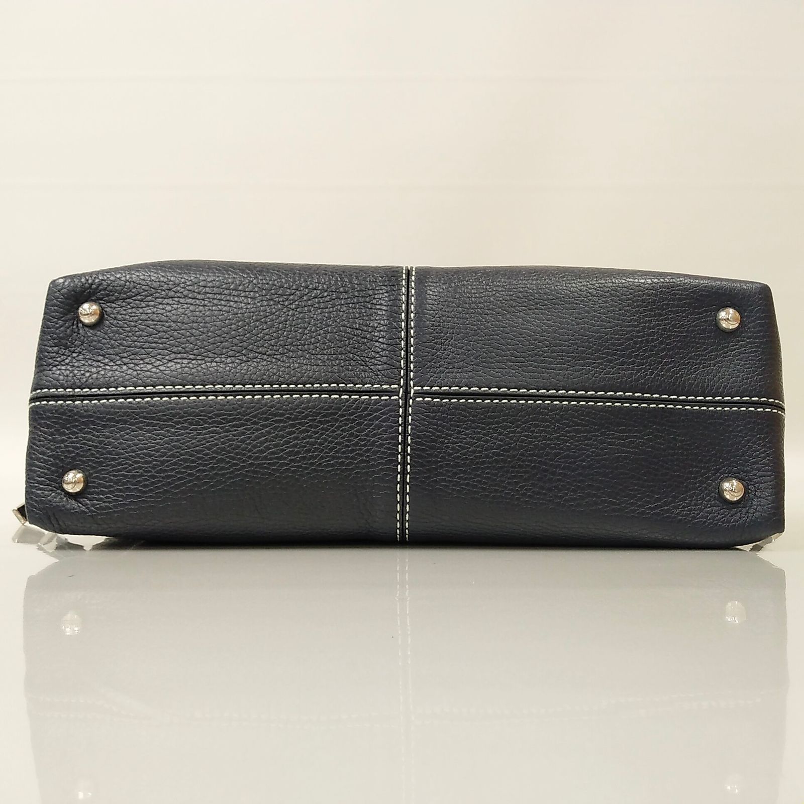 2502-148｜美品｜トッズ トートバッグ レザー ネイビー - メルカリ 