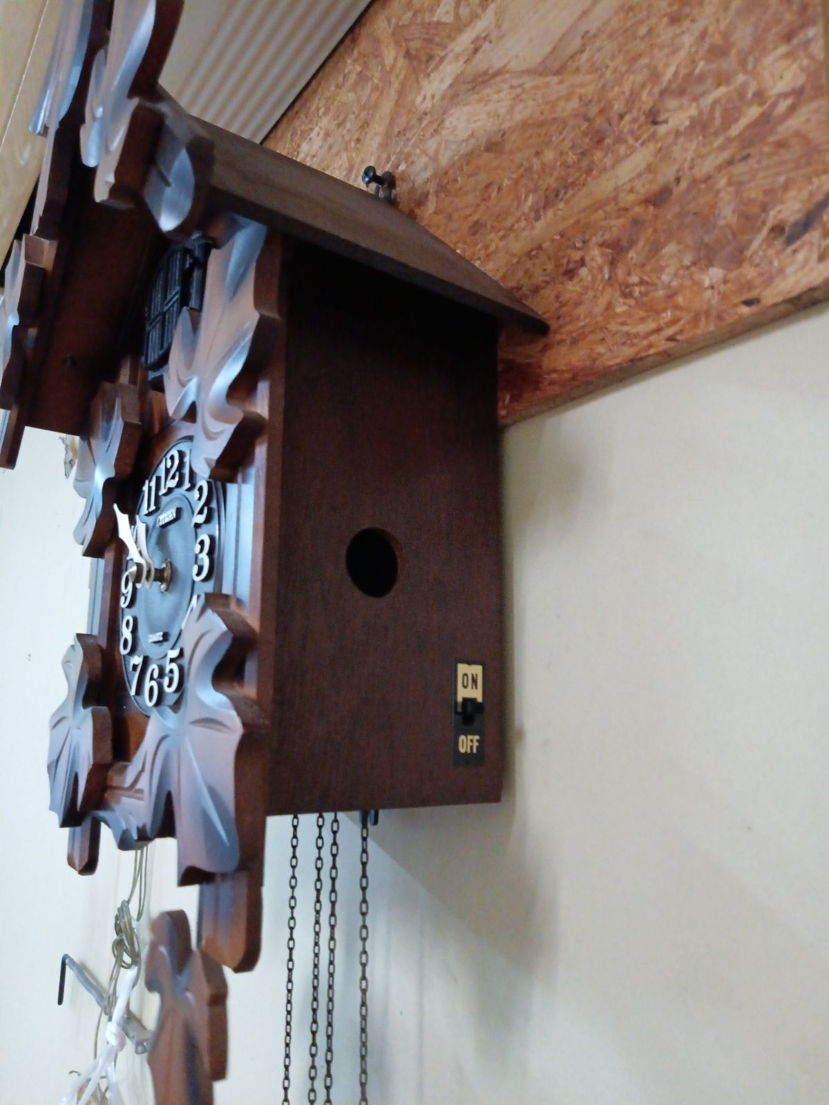 CITIZEN 鳩時計 木製 振り子 壁掛け時計 ハト時計 クォーツ リズム時計