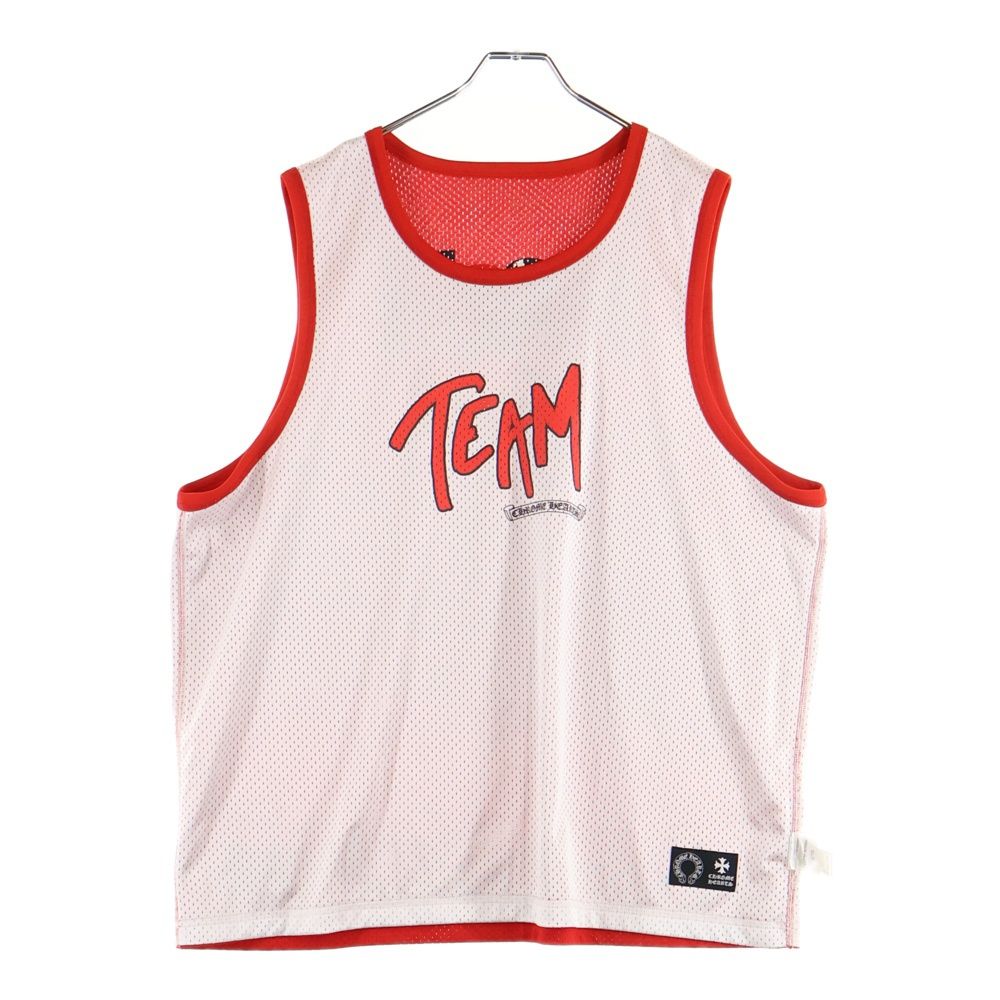 CHROME HEARTS クロムハーツ ×MATTY BOY MESH WARM UP JERSEY ×マッティボーイ リバーシブル CHロゴプリント メッシュタンクトップ ノースリーブ レッド KARIMZIABAT_FR