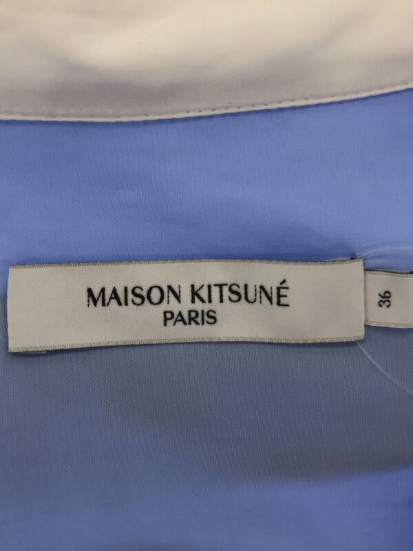 MAISON KITSUNE メゾンキツネ 22AW COLORBLOCK SHIRT DRESS マルチ