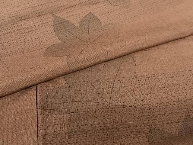 平和屋着物○上質な紬 楓文 正絹 逸品 AABB6452zg