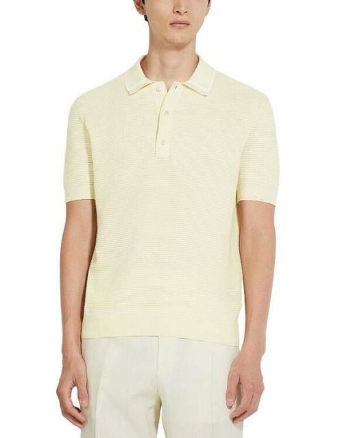 送料無料 ゼニア レディース ポロシャツ トップス Premium Cotton Polo Shirt Light Yellow