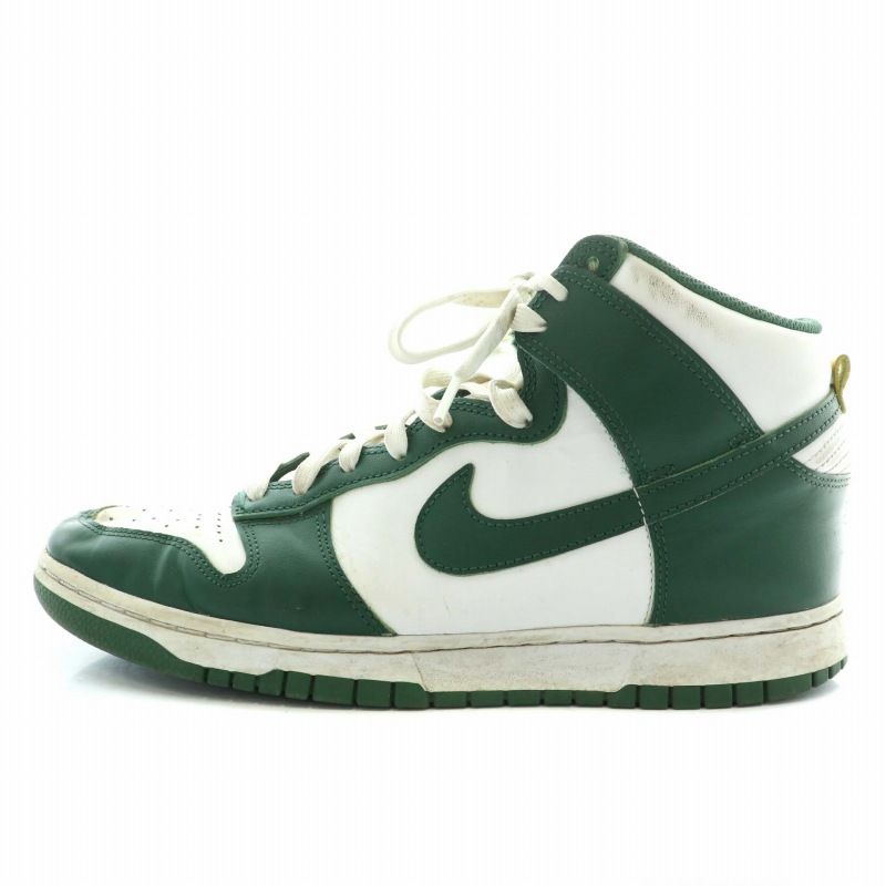 ナイキ NIKE 22SS ダンク ハイ レトロ ノーブルグリーン Dunk High Retro Noble Green スニーカー レザー  ハイカット ロゴ US9.5 27.5cm 緑 グリーン 白 ホワイト DD1399-300 /XZ □GY18 - メルカリ