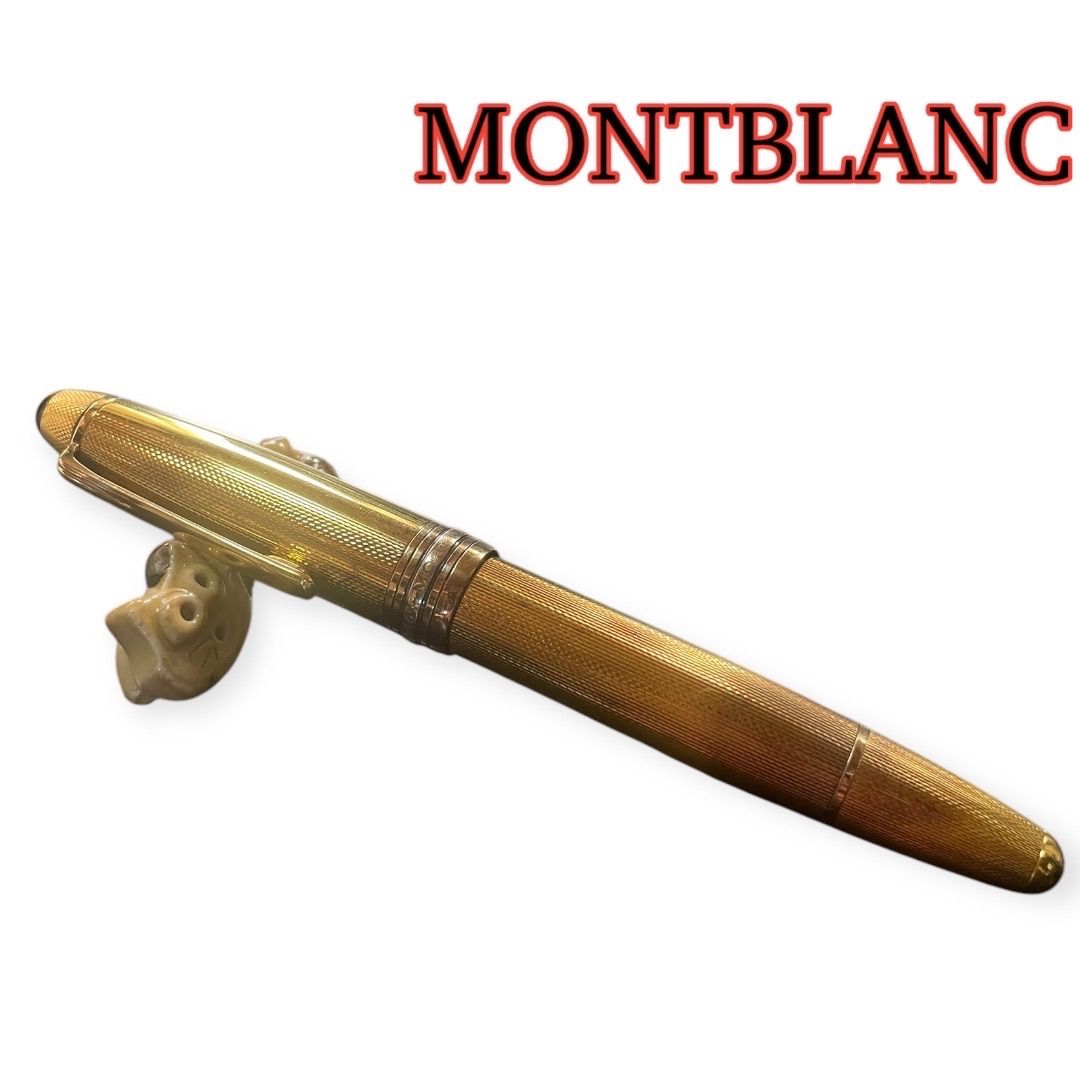 モンブラン 万年筆 146 ソリテール ジオメトリー シグニチャーゴールド