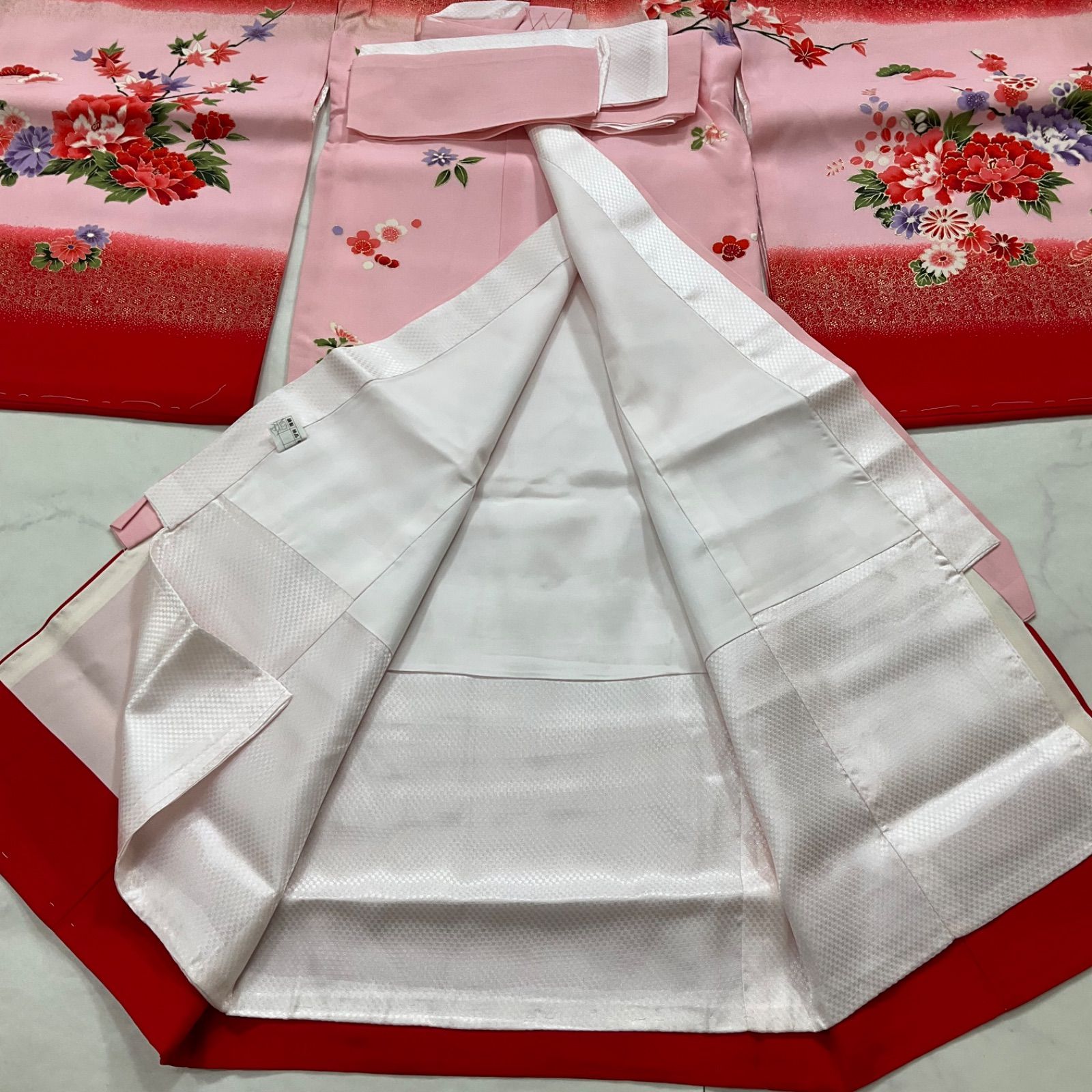 お宮参り 七五三 女の子 着物 ◇kimono+one◇産着◇お宮参り◇長襦袢付き◇子供着物◇正絹◇七五三