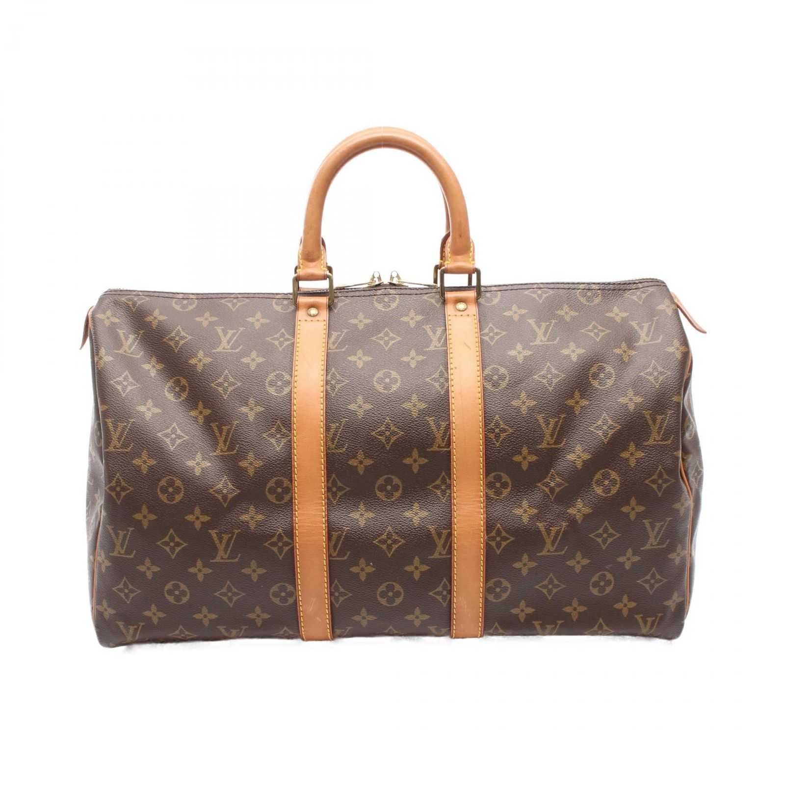 ルイ ヴィトン LOUIS VUITTON ボストンバッグ キーポル45 モノグラム M41428 PVCコーティングキャンバス レザー キーポル45 ユニセックス Used B