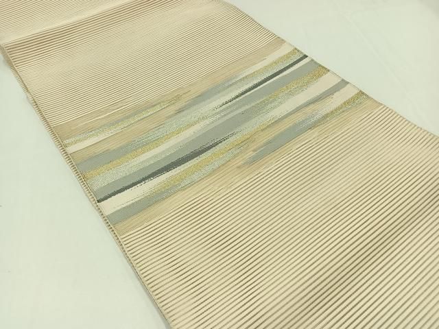 平和屋着物＊夏物 絽綴れ 八寸名古屋帯 霞文 金糸 正絹 逸品