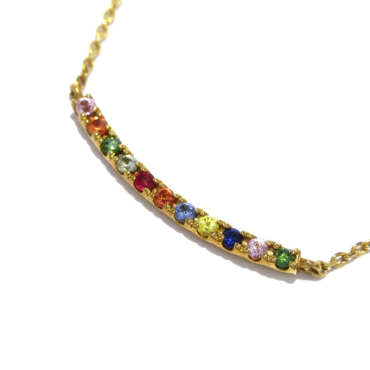STAR JEWELRY スタージュエリー ネックレス - K18PG×ダイヤモンド×マルチ 総重量 1.4g|ダイヤ0.01カラット