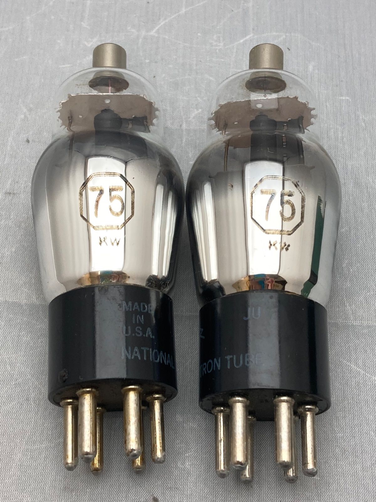 ☆ NATIONAL UNION ELECTRON ナショナルユニオン 75 真空管 2本