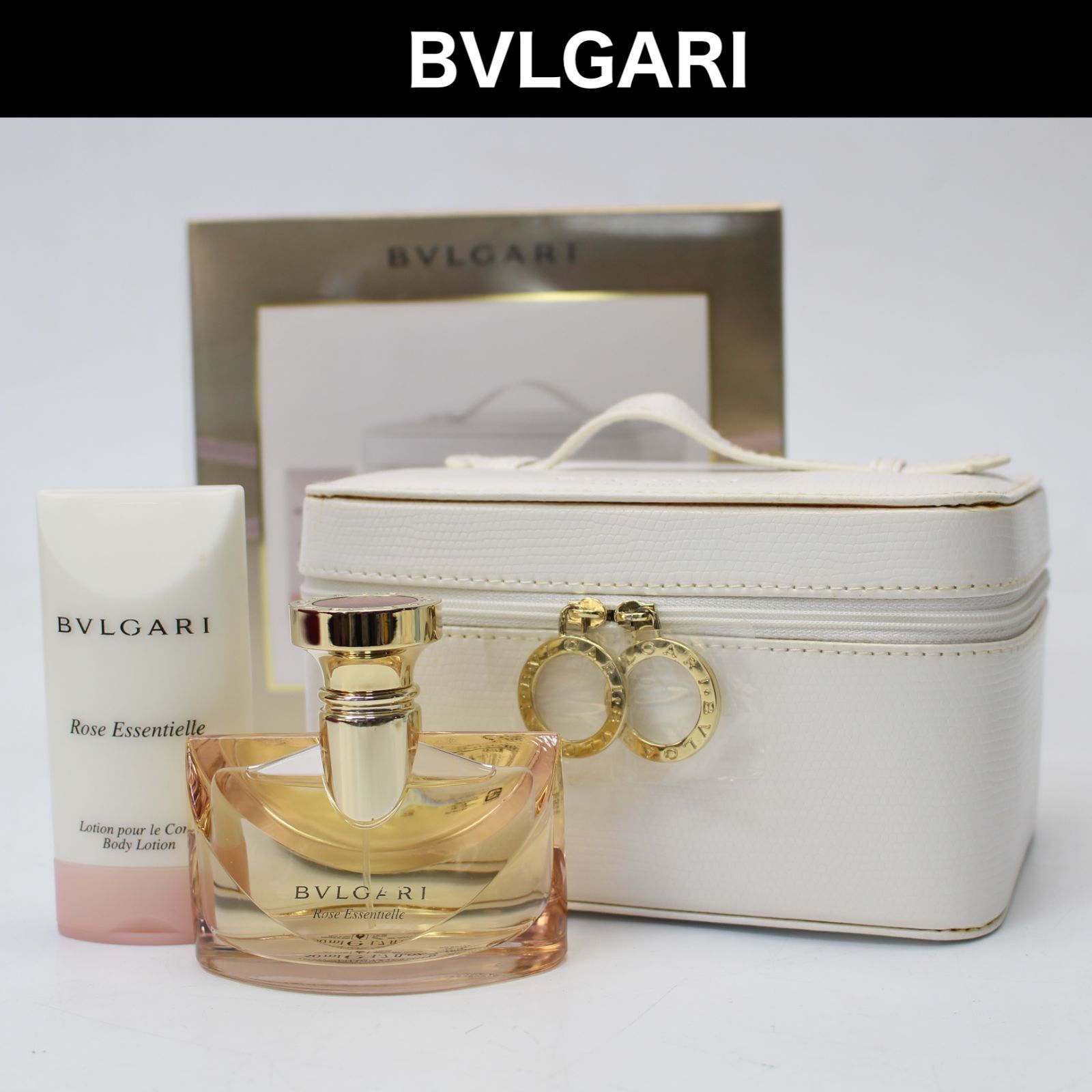 未使用 BVLGARI ローズ エッセンシャル キット 香水 ボディミルク A517】BVLGARI ローズエッセンシャル 香水 ボディミルク ポーチ - メルカリ